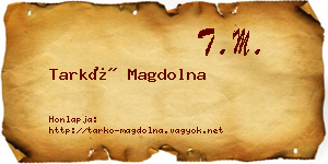 Tarkó Magdolna névjegykártya