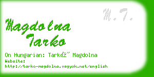 magdolna tarko business card